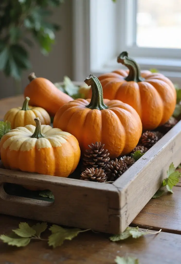25 Fall Office Decor Ideas That Feel Warm and Seasonal 1 25 Fall Office Decor Ideas That Feel Warm and Seasonal - 1. Earthy Centerpiece