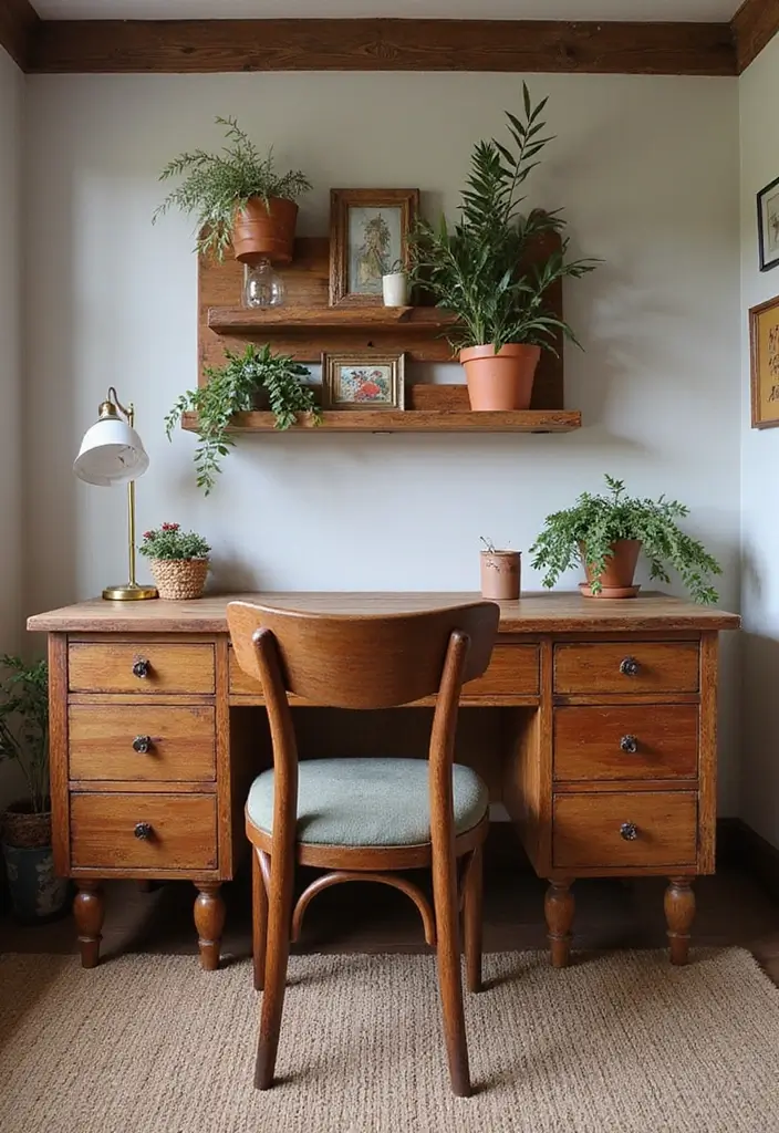 25 Fall Office Decor Ideas That Feel Warm and Seasonal 14 25 Fall Office Decor Ideas That Feel Warm and Seasonal - 14. Upcycled Furniture