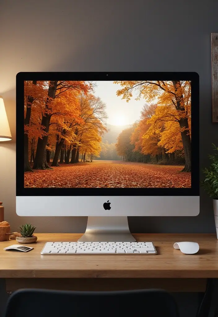 25 Fall Office Decor Ideas That Feel Warm and Seasonal 17 25 Fall Office Decor Ideas That Feel Warm and Seasonal - 17. Seasonal Backgrounds