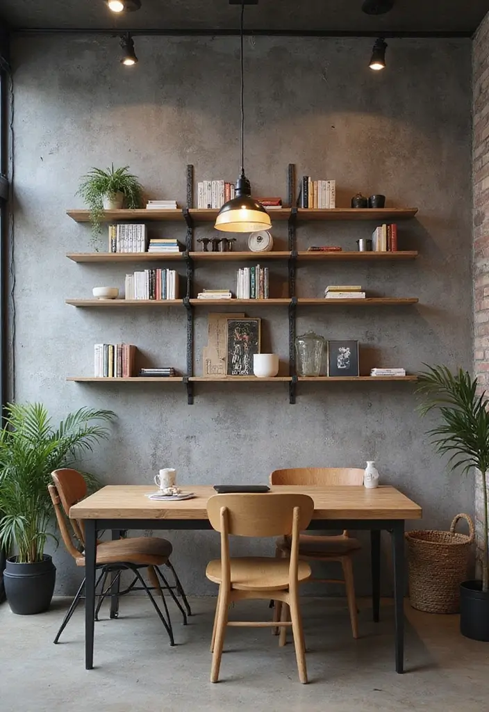 25 Man Cave Office Ideas That Feel Bold and Unique - 10. Creative Wall Shelves