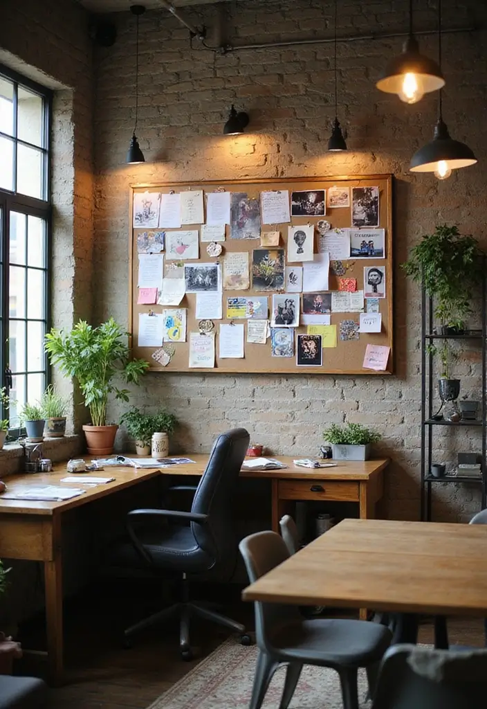 25 Man Cave Office Ideas That Feel Bold and Unique - 22. Creative Bulletin Boards