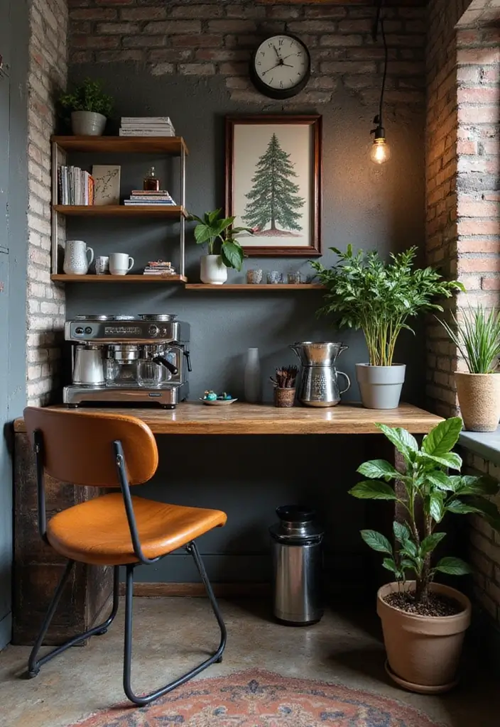 25 Man Cave Office Ideas That Feel Bold and Unique - 23. Customized Coffee Station