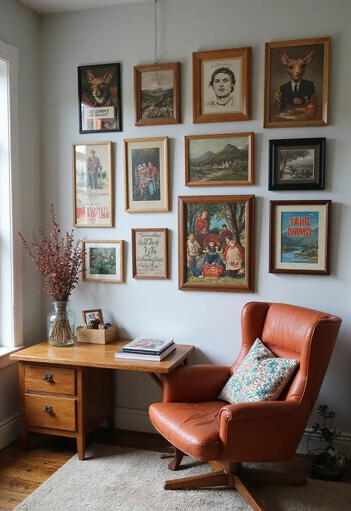25 Man Cave Office Ideas That Feel Bold and Unique - 6. Personalized Art Displays