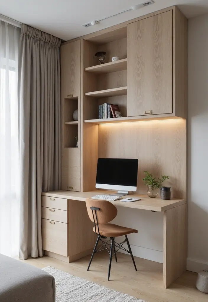 25 Office Nook Ideas That Fit in the Smallest Spaces - 12. Hideaway Workspaces
