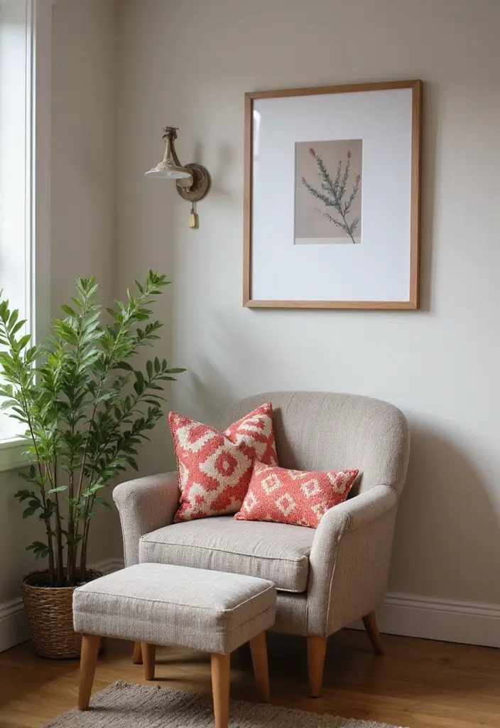 25 Office Nook Ideas That Fit in the Smallest Spaces - 24. Cozy Throw Pillows