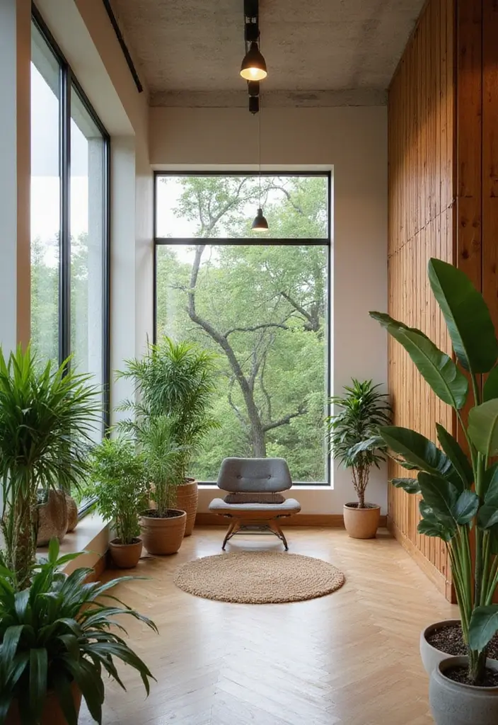 25 Office with Plants Inspirations That Bring Fresh Energy - 22. Inspiration from Nature