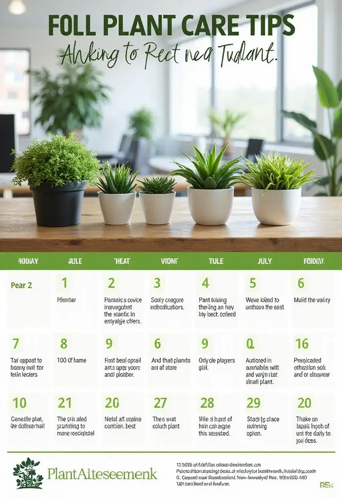 25 Office with Plants Inspirations That Bring Fresh Energy - 24. Seasonal Plant Care Routines