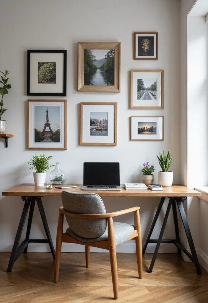 25 Sage Green Office Ideas That Feel Calm and Trendy - 18. Personal Touches