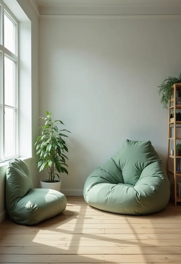 25 Sage Green Office Ideas That Feel Calm and Trendy - 19. Flexible Seating Options