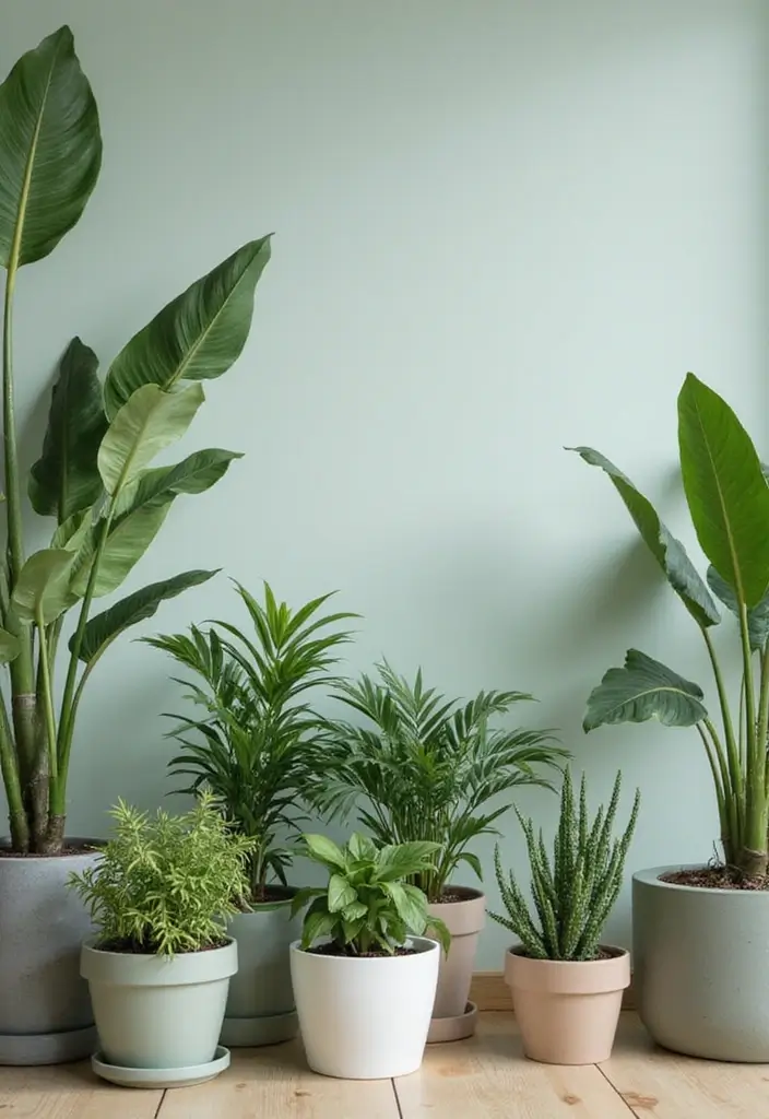 25 Sage Green Office Ideas That Feel Calm and Trendy - 4. Greenery for Life