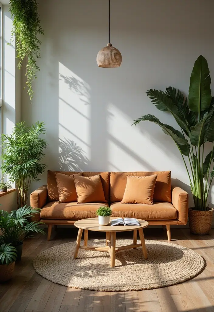 25 Small Office with Couch Setups That Feel Relaxed - 14. Nature-Inspired Office