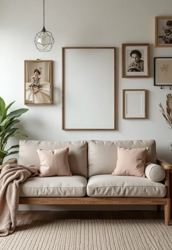 25 Small Office with Couch Setups That Feel Relaxed - 21. Personalized Workspace