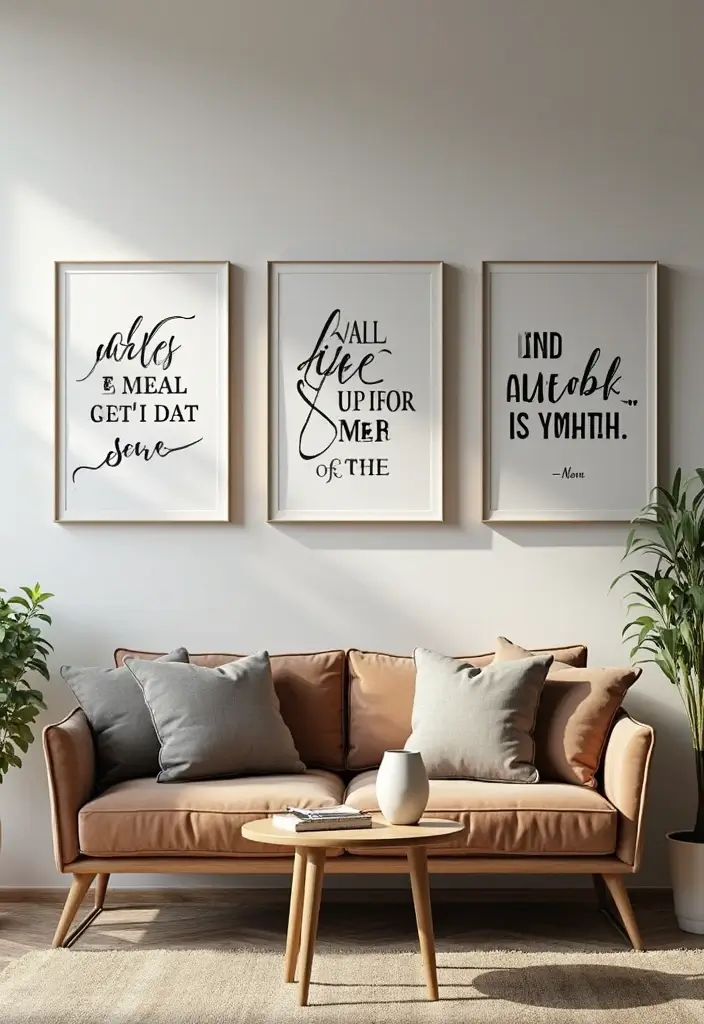 25 Small Office with Couch Setups That Feel Relaxed - 24. Inspirational Quotes