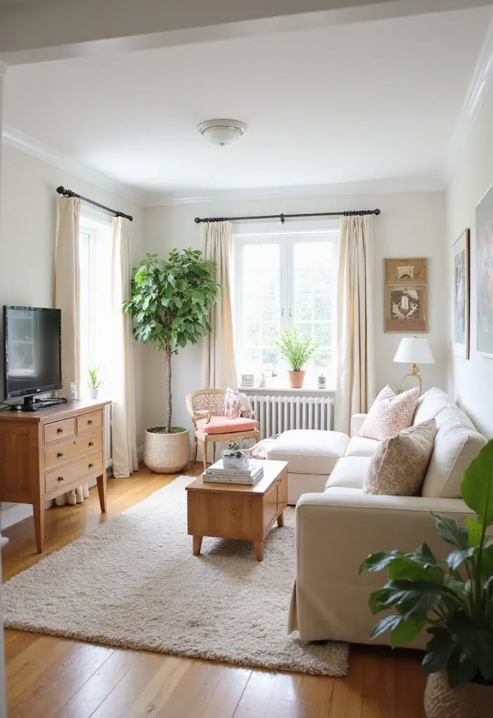 27 Living Room Office Combos That Actually Work - 11. Bright and Breezy
