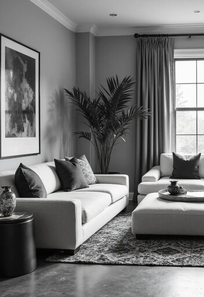 27 Living Room Office Combos That Actually Work - 20. Timeless Black and White