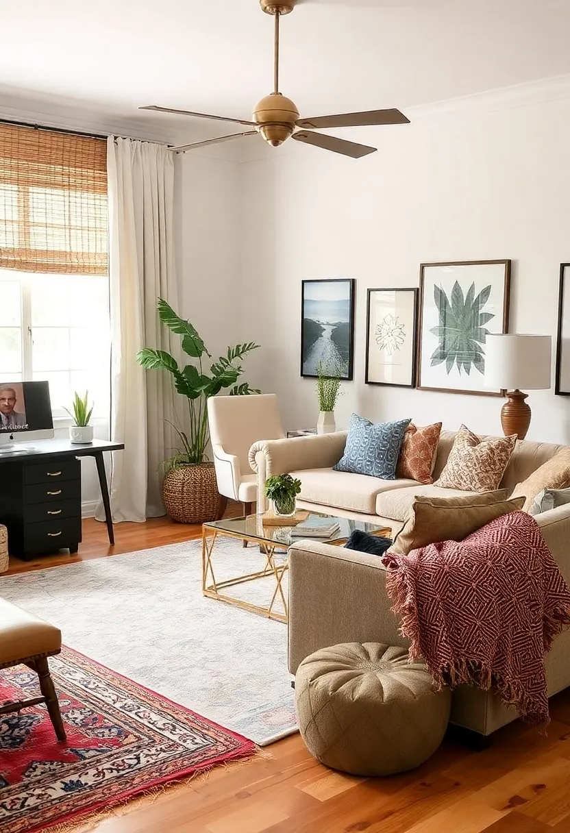 27 Living Room Office Combos That Actually Work - 25. The Power of Texture