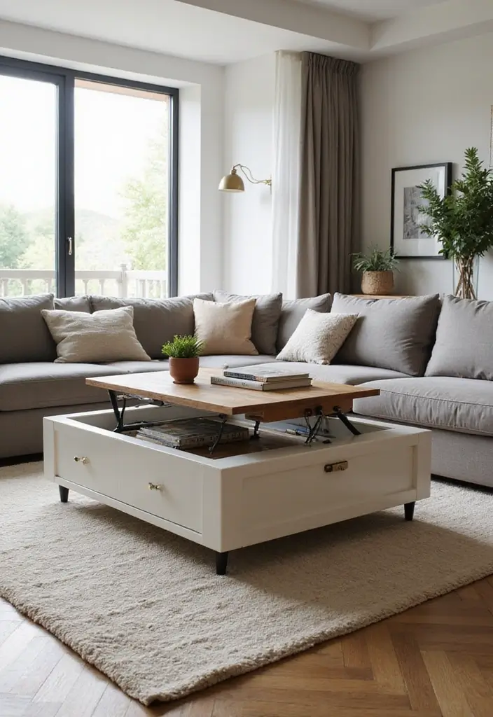 27 Living Room Office Combos That Actually Work - 3. Versatile Coffee Table Desks