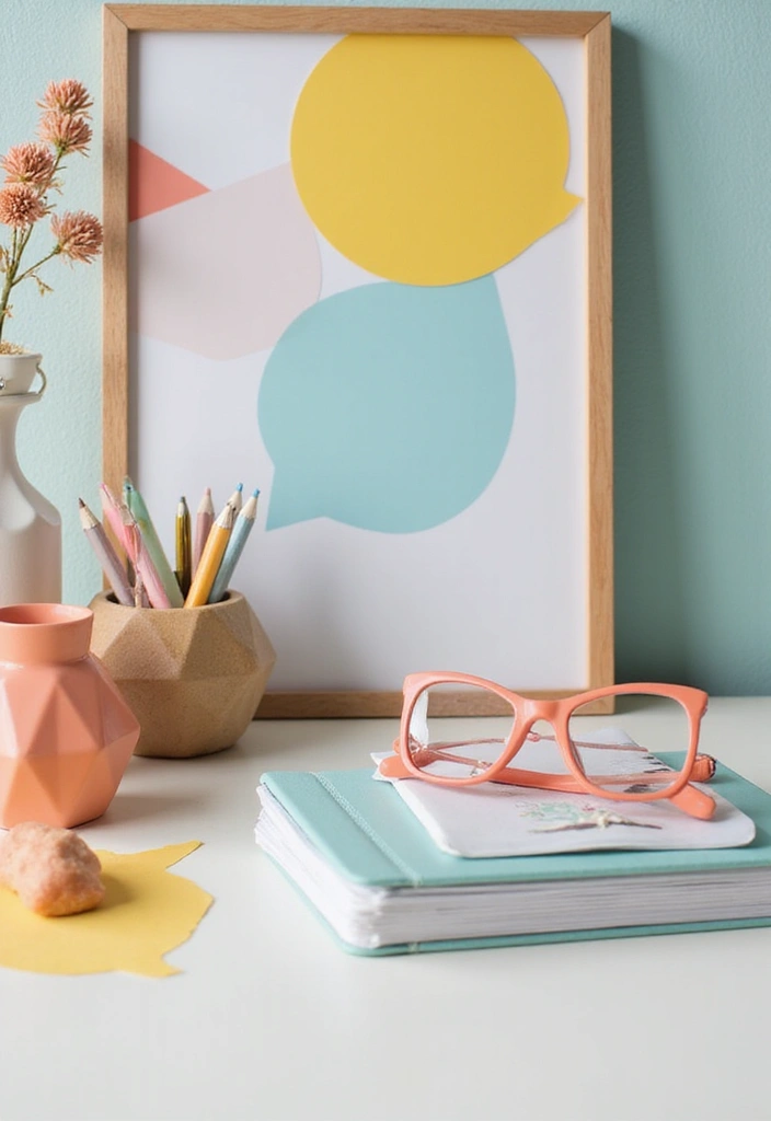 27 Office Desk Decor Ideas That Show Your Personality 13 27 Office Desk Decor Ideas That Show Your Personality - 13. Geometric Desk Accessories