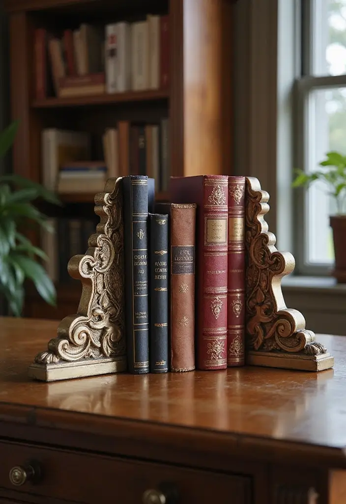 27 Office Desk Decor Ideas That Show Your Personality 25 27 Office Desk Decor Ideas That Show Your Personality - 25. Decorative Bookends