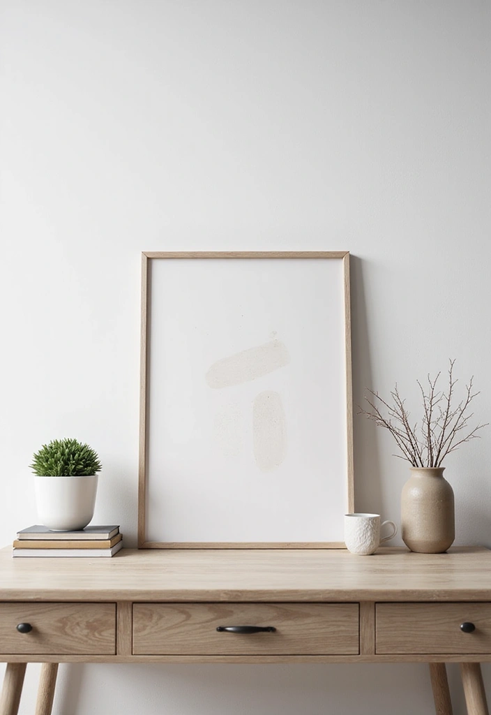 27 Office Desk Decor Ideas That Show Your Personality 3 27 Office Desk Decor Ideas That Show Your Personality - 3. Minimalist Artwork