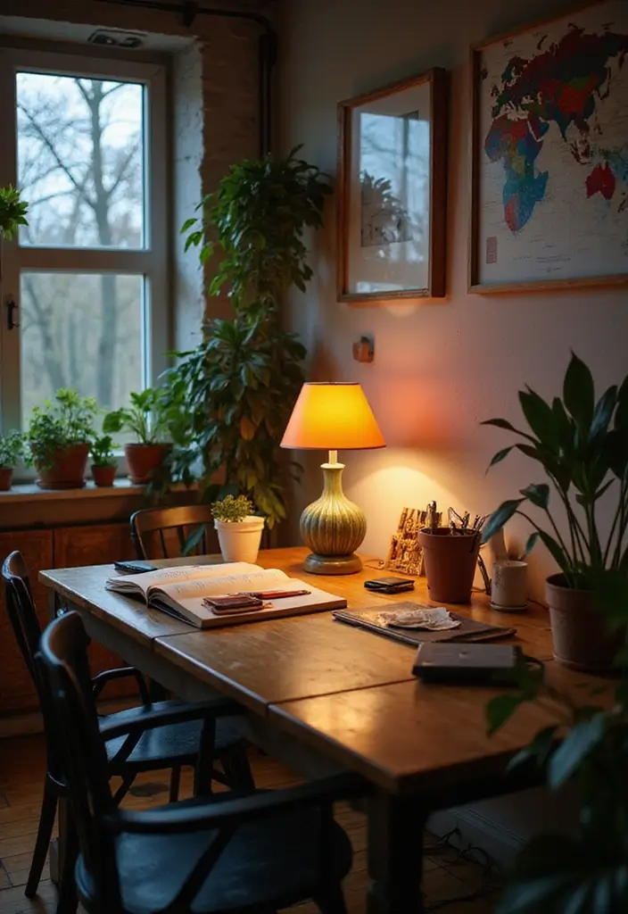 27 Office Playroom Combo Ideas That Parents Will Love 19 27 Office Playroom Combo Ideas That Parents Will Love - 19. Bright Task Lighting