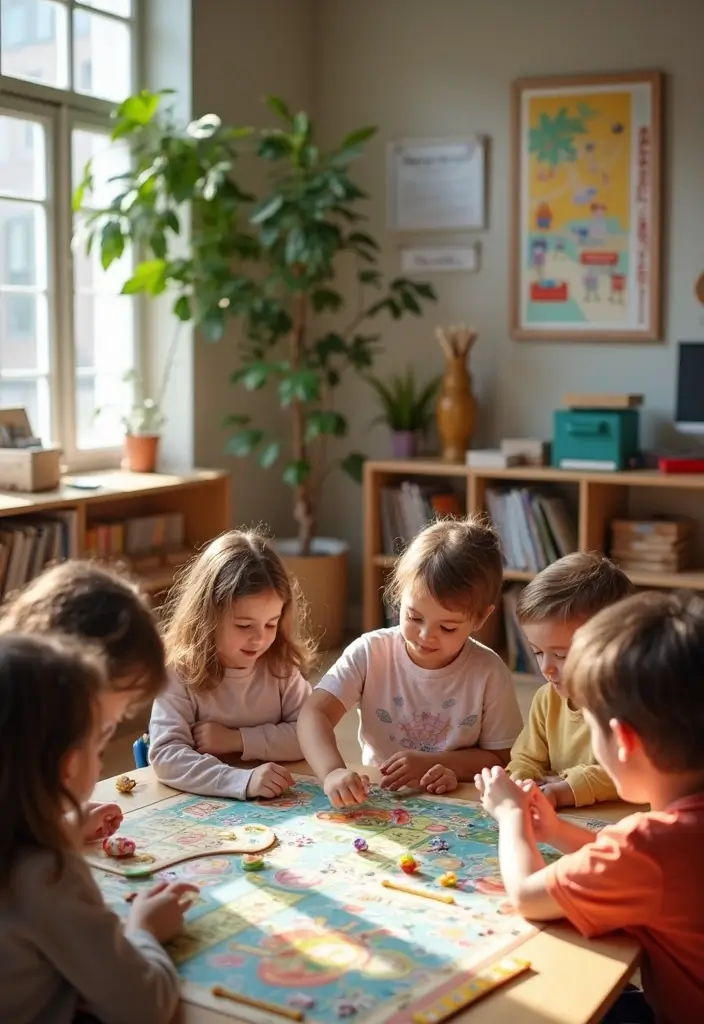 27 Office Playroom Combo Ideas That Parents Will Love 21 27 Office Playroom Combo Ideas That Parents Will Love - 21. Family Activity Station