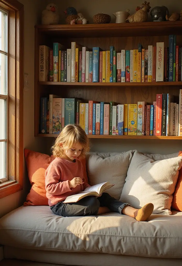 27 Office Playroom Combo Ideas That Parents Will Love 9 27 Office Playroom Combo Ideas That Parents Will Love - 9. Cozy Reading Nooks