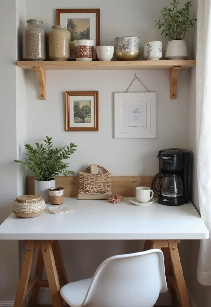28 Cozy Office Ideas That Make Work Feel Relaxing 16 28 Cozy Office Ideas That Make Work Feel Relaxing - 16. Incorporate a Cozy Coffee Station