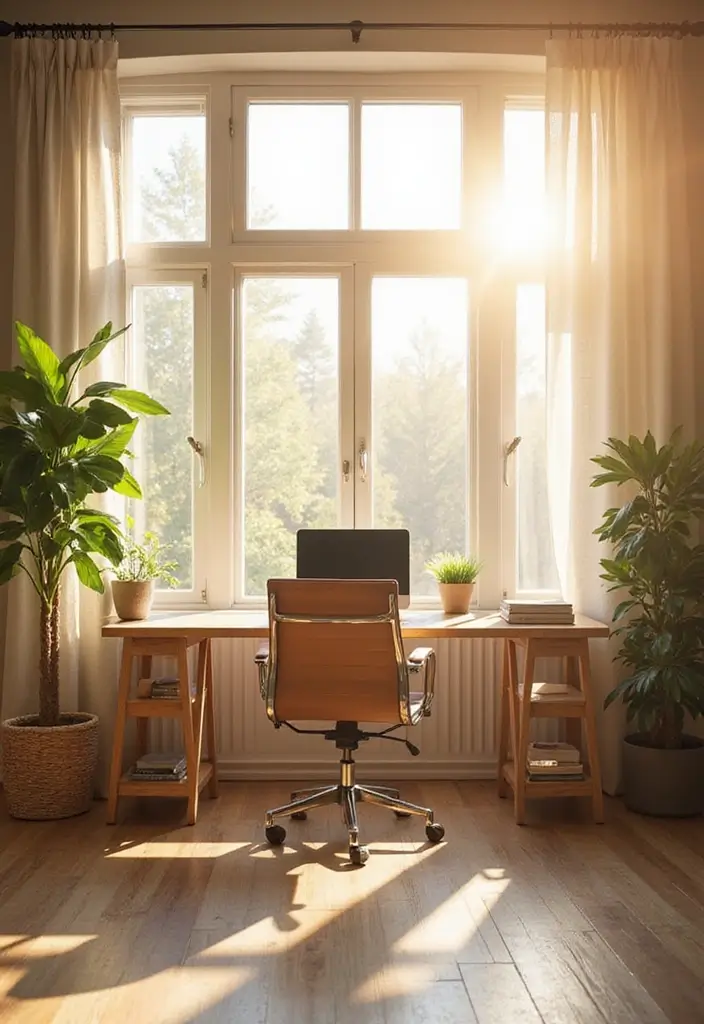 28 Cozy Office Ideas That Make Work Feel Relaxing 28 28 Cozy Office Ideas That Make Work Feel Relaxing - 28. Invite Natural Light In