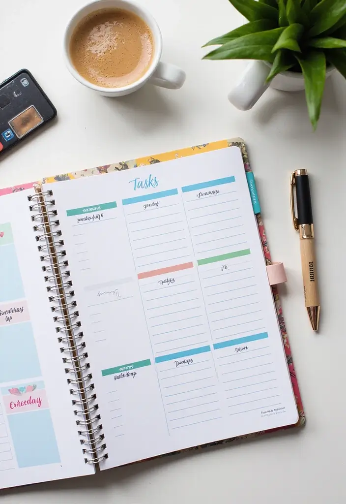 28 Office Desk Organization Ideas That Save Time 6 28 Office Desk Organization Ideas That Save Time - 6. Desk Planner for Daily Goals