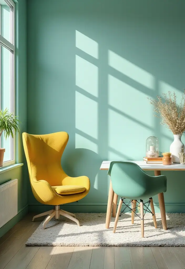 29 Office Paint Colors That Feel Fresh and Productive 5 29 Office Paint Colors That Feel Fresh and Productive - 5. Refreshing Mint Green