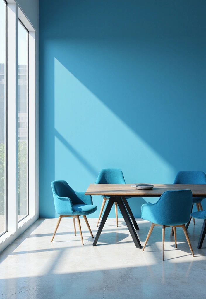 29 Office Paint Colors That Feel Fresh and Productive 7 29 Office Paint Colors That Feel Fresh and Productive - 7. Bright Cerulean