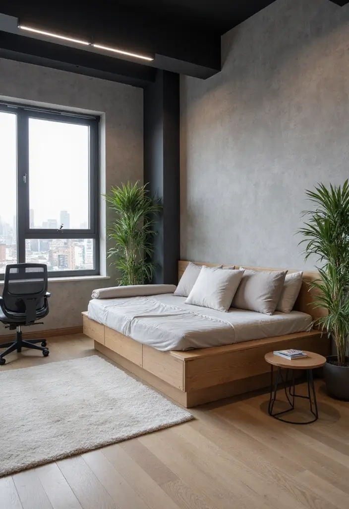 29 Office with Daybed Ideas That Mix Comfort with Work - 12. Tech-Savvy Workspace