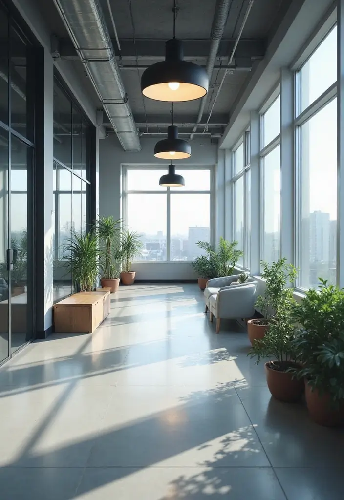 30 Minimalist Office Designs That Look Clean and Calm 10 30 Minimalist Office Designs That Look Clean and Calm - 10. Minimalist Lighting