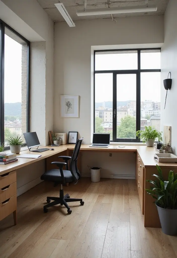 30 Minimalist Office Designs That Look Clean and Calm 13 30 Minimalist Office Designs That Look Clean and Calm - 13. Multi-Purpose Areas