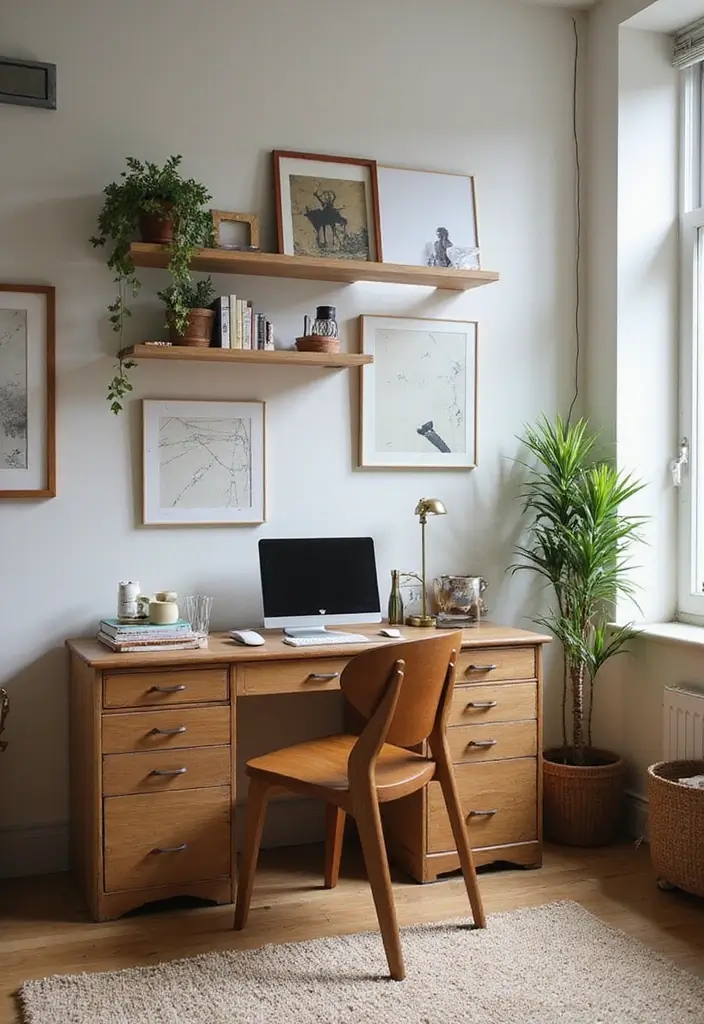 30 Minimalist Office Designs That Look Clean and Calm 20 30 Minimalist Office Designs That Look Clean and Calm - 20. Vintage Finds