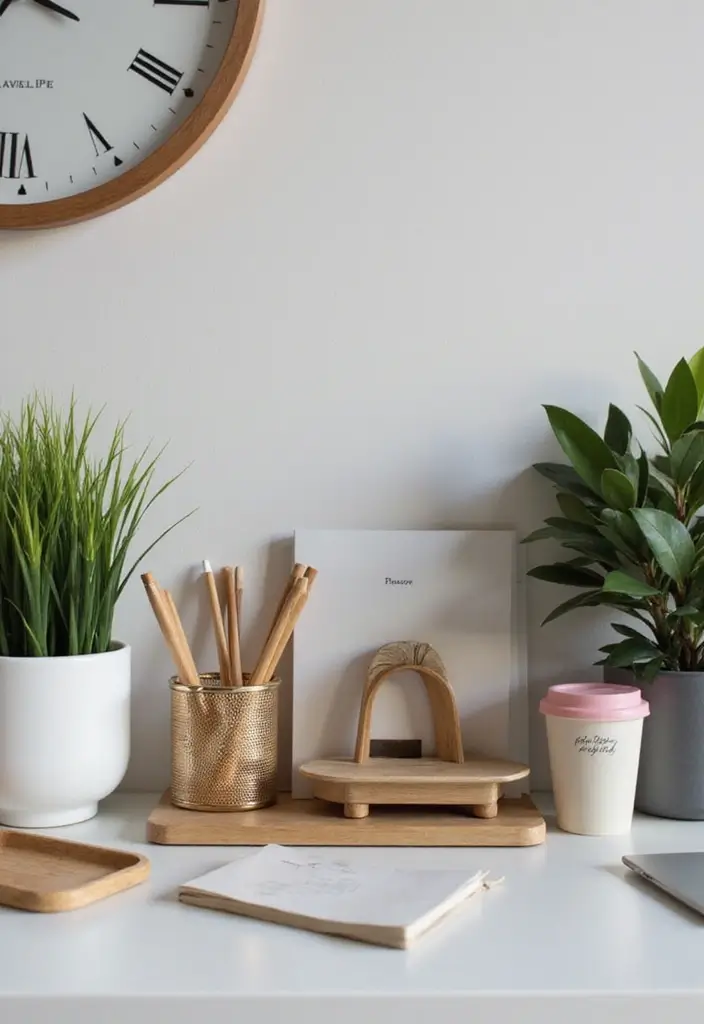 30 Minimalist Office Designs That Look Clean and Calm 24 30 Minimalist Office Designs That Look Clean and Calm - 24. Practical Desk Accessories
