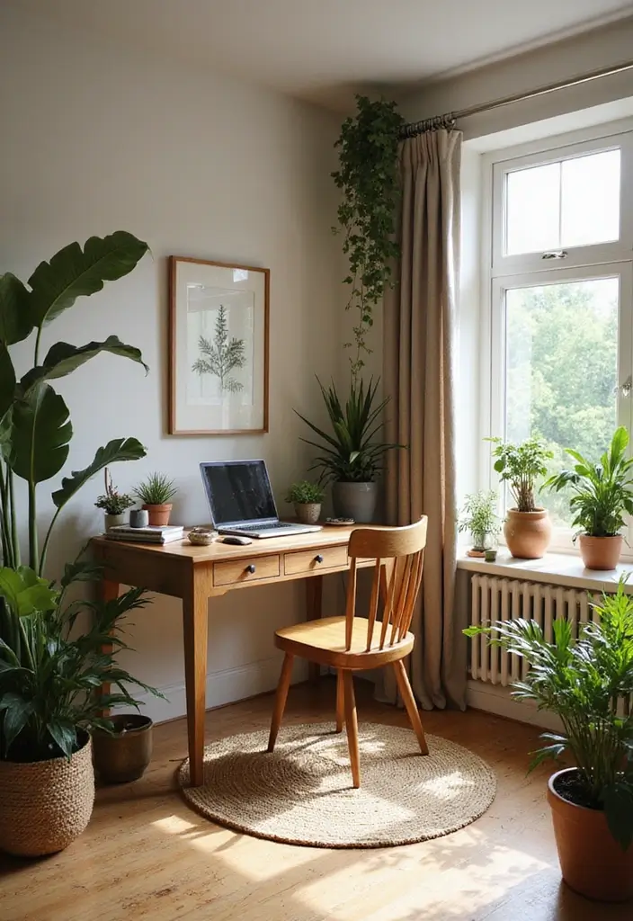 30 Modern Home Office Designs That Look Sleek and Stylish 13 30 Modern Home Office Designs That Look Sleek and Stylish - 13. Nature-Inspired Office