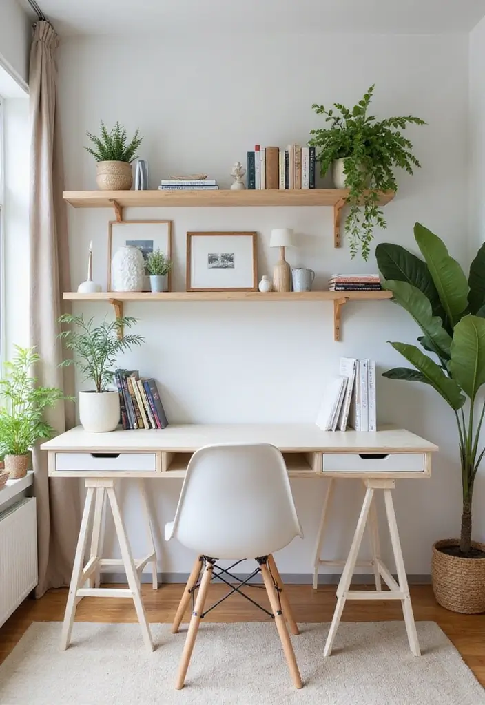 30 Modern Home Office Designs That Look Sleek and Stylish 15 30 Modern Home Office Designs That Look Sleek and Stylish - 15. Open Shelving Office