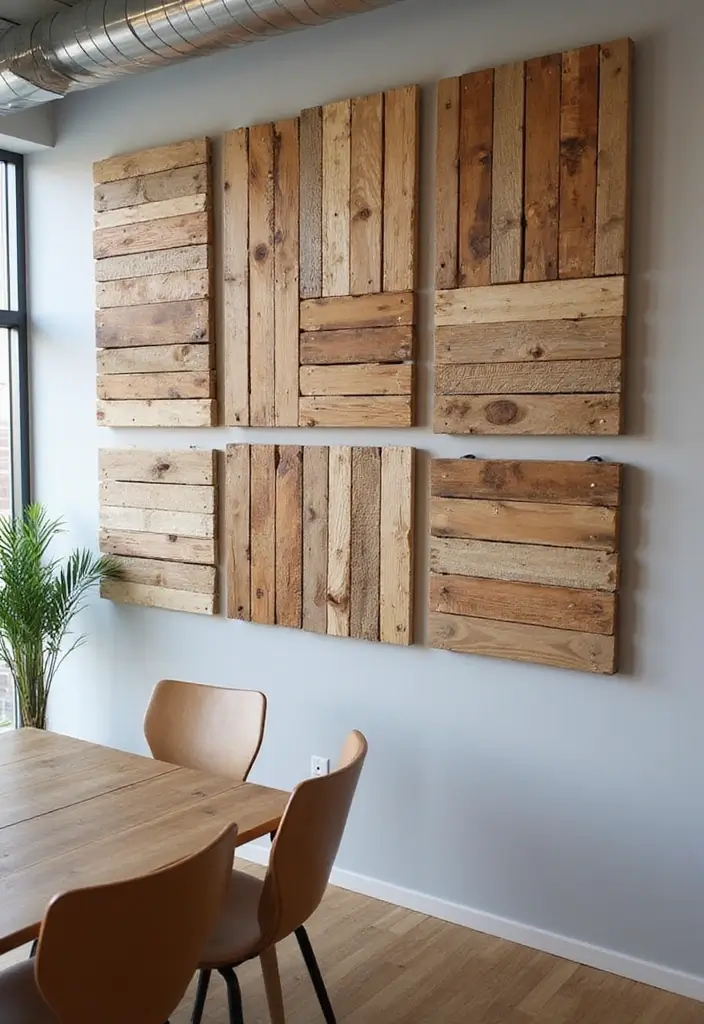30 Office Wall Decor Ideas That Everyone Will Notice 21 30 Office Wall Decor Ideas That Everyone Will Notice - 21. Upcycled Wooden Pallet Art