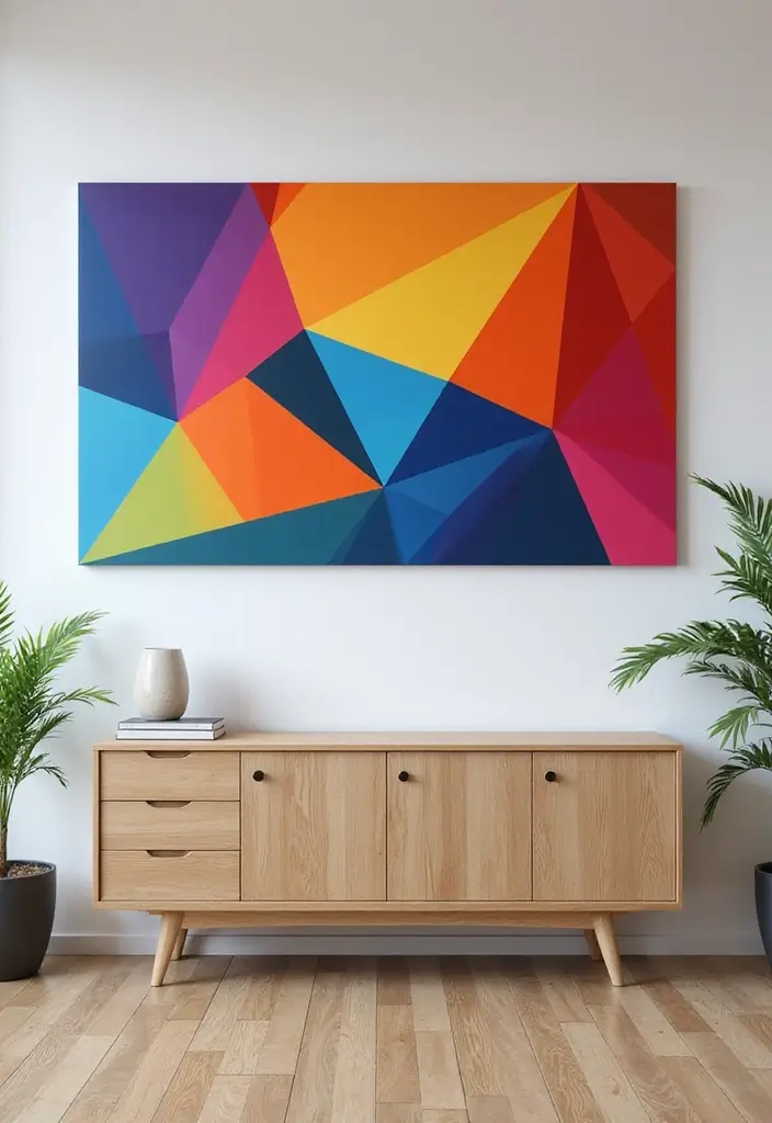 30 Office Wall Decor Ideas That Everyone Will Notice 22 30 Office Wall Decor Ideas That Everyone Will Notice - 22. Geometric Wall Art
