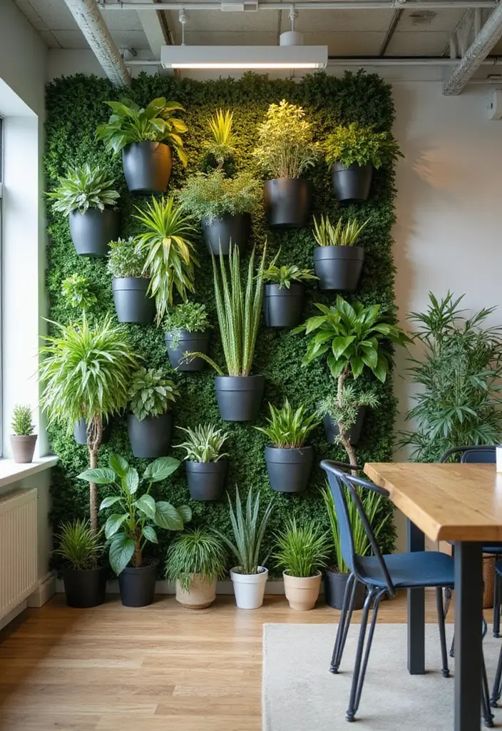 30 Office Wall Decor Ideas That Everyone Will Notice 8 30 Office Wall Decor Ideas That Everyone Will Notice - 8. Potted Wall Plants