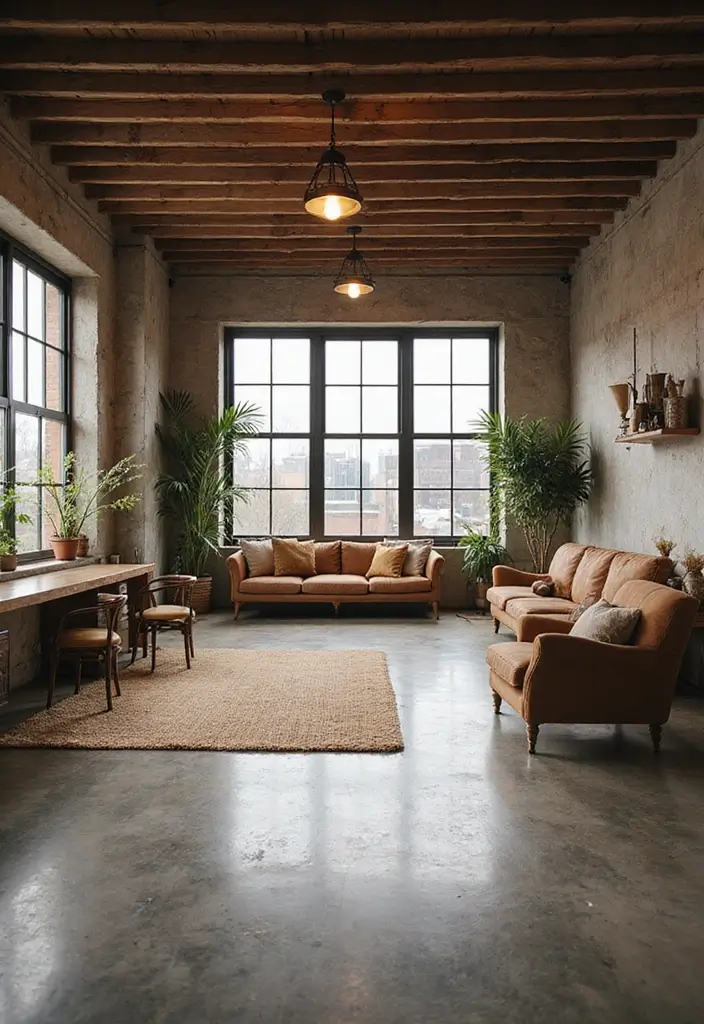 30 Rustic Office Ideas That Bring a Warm Farmhouse Vibe - 28. Open Layout Concept