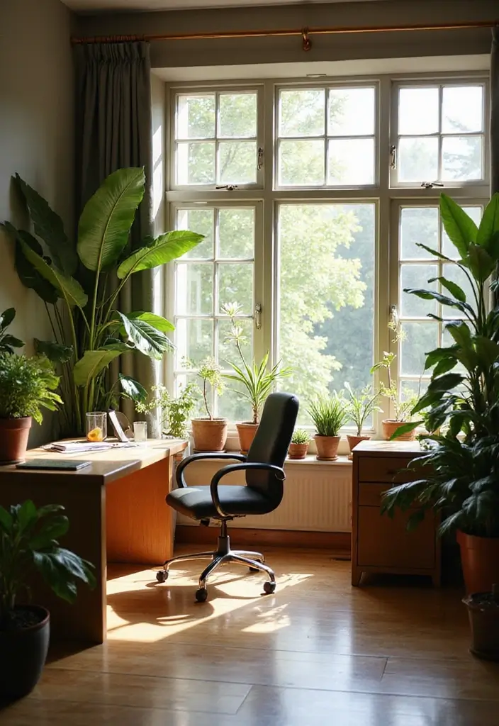 30 Rustic Office Ideas That Bring a Warm Farmhouse Vibe - 4. Natural Light