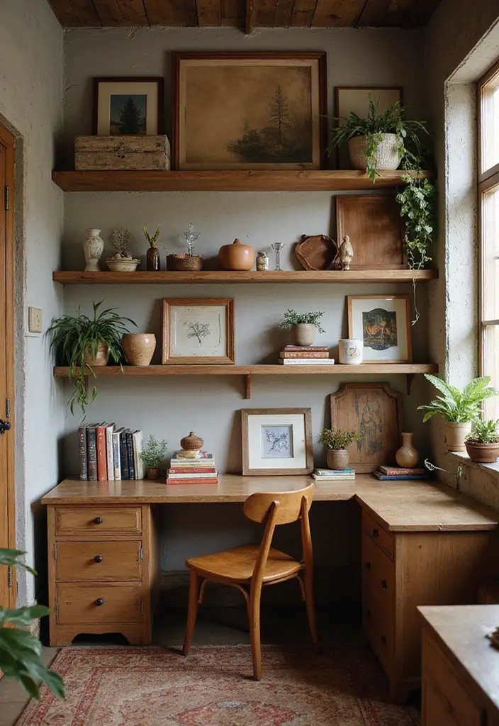 30 Rustic Office Ideas That Bring a Warm Farmhouse Vibe - 9. Wooden Accents