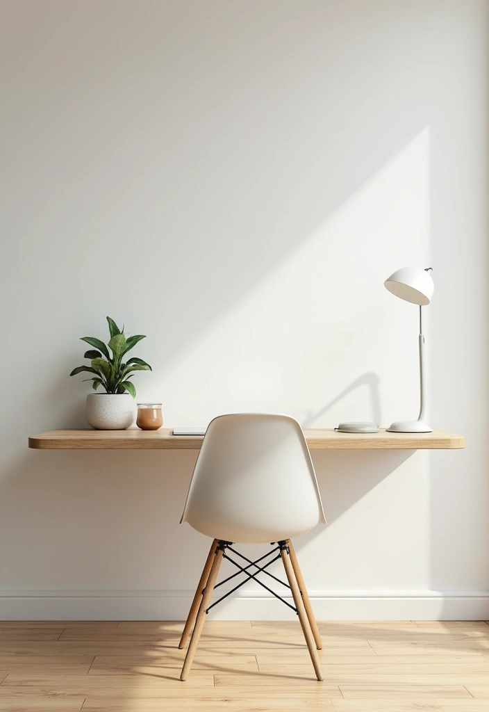 30 Small Space Office Designs That Make Room for Productivity - 1. The Floating Desk Wonder