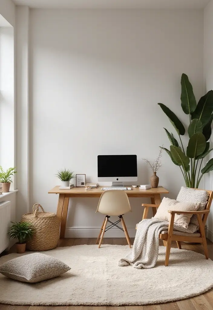 30 Small Space Office Designs That Make Room for Productivity - 10. Soft Textures