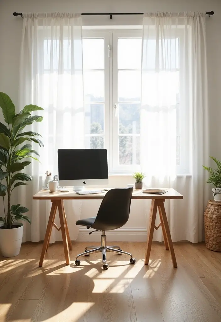 30 Small Space Office Designs That Make Room for Productivity - 14. Desk with a View