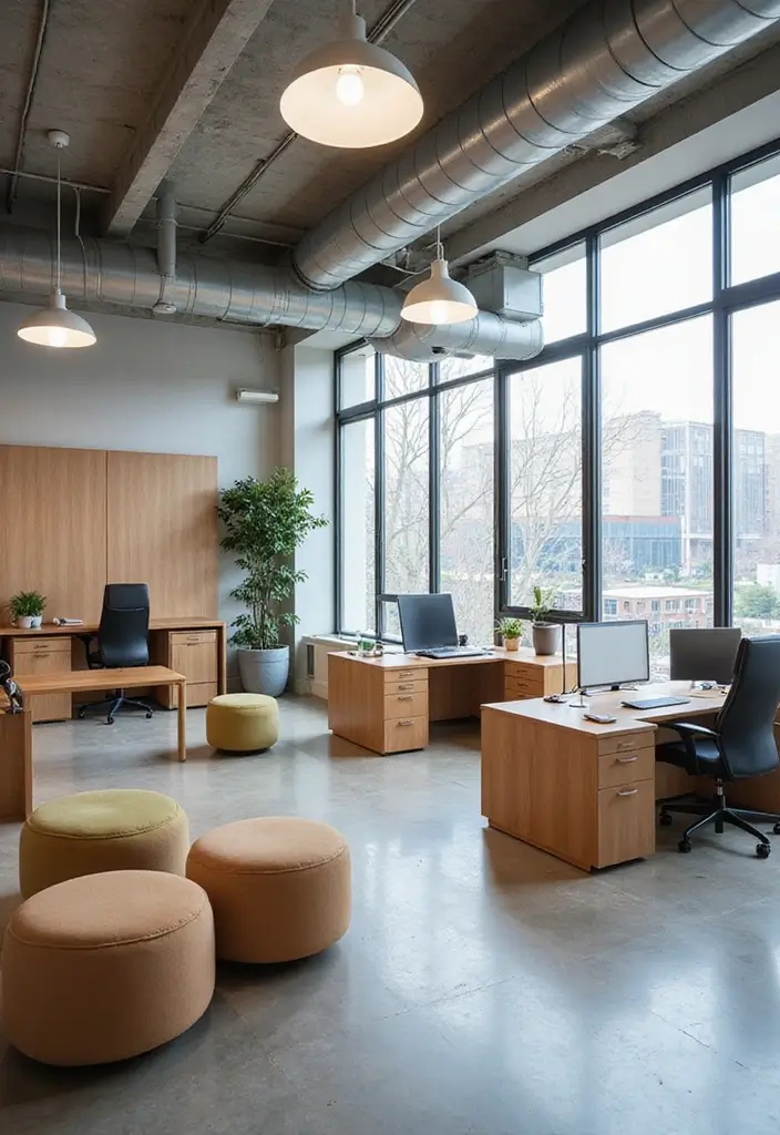 30 Small Space Office Designs That Make Room for Productivity - 22. Modular Office Furniture