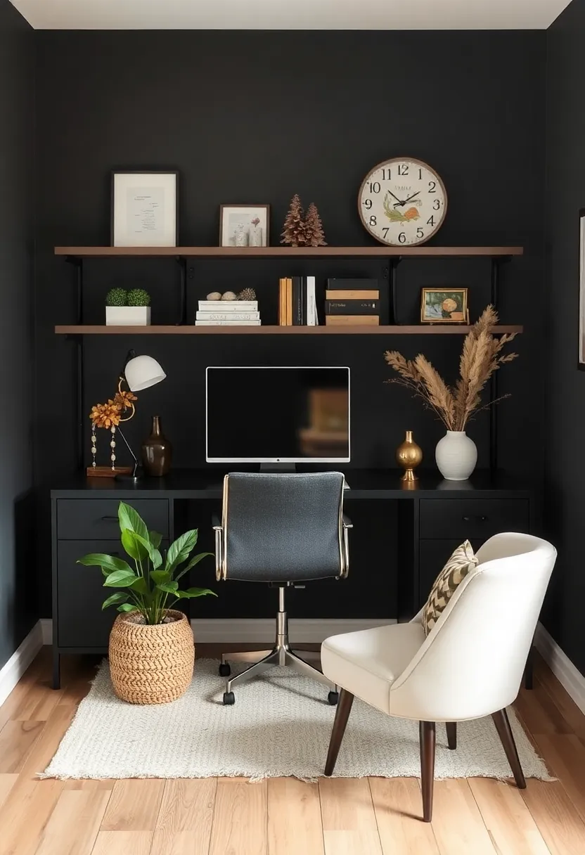 30 Small Space Office Designs That Make Room for Productivity - 30. Seasonal Decor Swaps